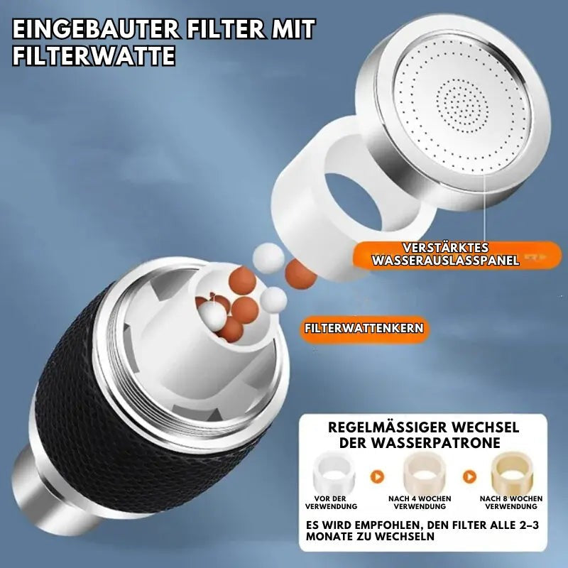 360° roterande kranfäste med stänkskydd