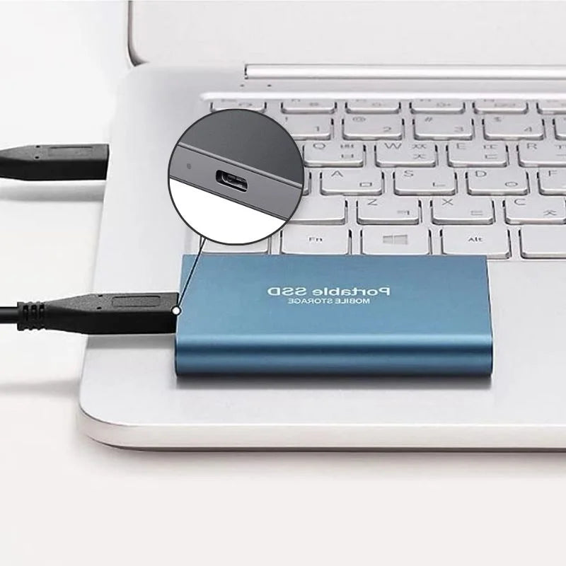 Bärbar extern SSD - Kompakt rektangulär USB-C-enhet