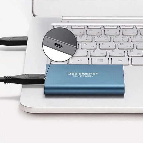 Bärbar extern SSD - Kompakt rektangulär USB-C-enhet