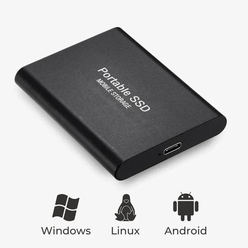 Bärbar extern SSD - Kompakt rektangulär USB-C-enhet