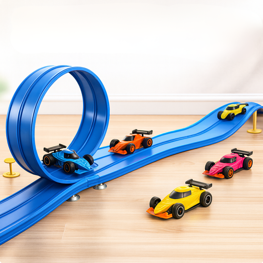 Bilbaneleksak – Racerbana med loop och bilar