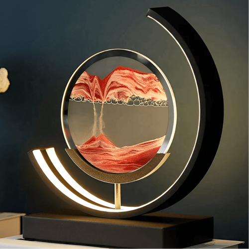 Bordslampa – LED-ring med Sandkonst