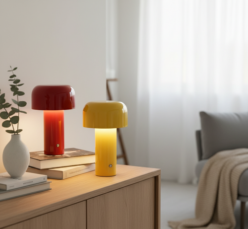 Bordslampa i svampform – glansig yta