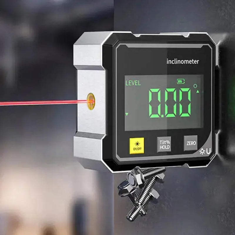 Digital lutningsmätare – Med laser och LCD-display