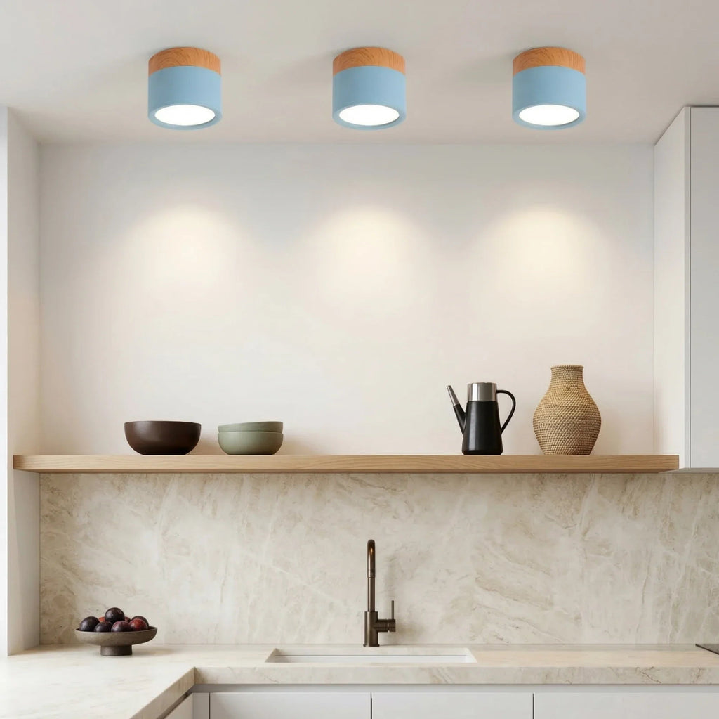 LED-Downlight Rund Ytmonterad Takspotlight Med Cylindrisk Form