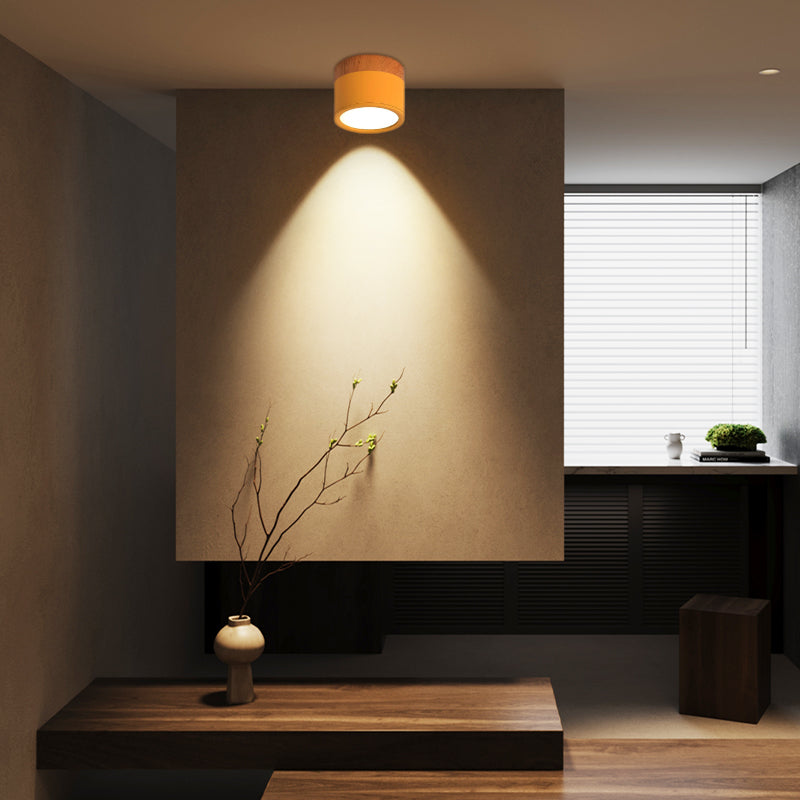 LED-Downlight Rund Ytmonterad Takspotlight Med Cylindrisk Form