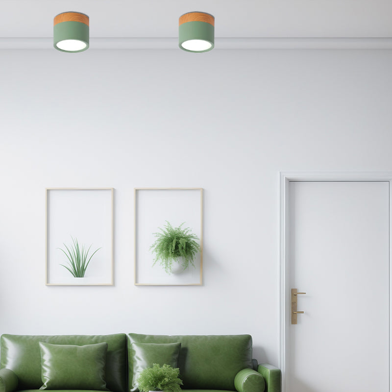 LED-Downlight Rund Ytmonterad Takspotlight Med Cylindrisk Form
