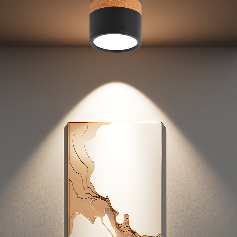 LED-Downlight Rund Ytmonterad Takspotlight Med Cylindrisk Form