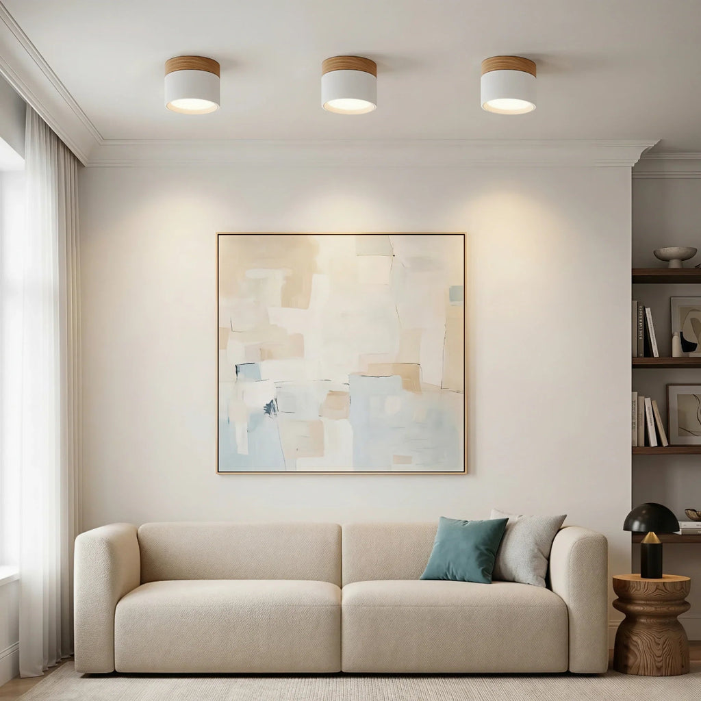LED-Downlight Rund Ytmonterad Takspotlight Med Cylindrisk Form