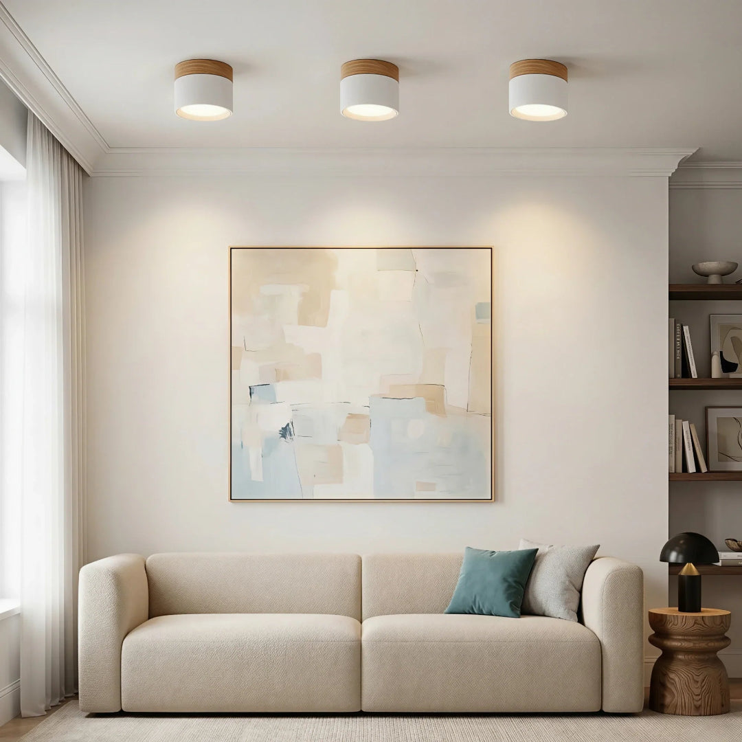 LED-Downlight Rund Ytmonterad Takspotlight Med Cylindrisk Form