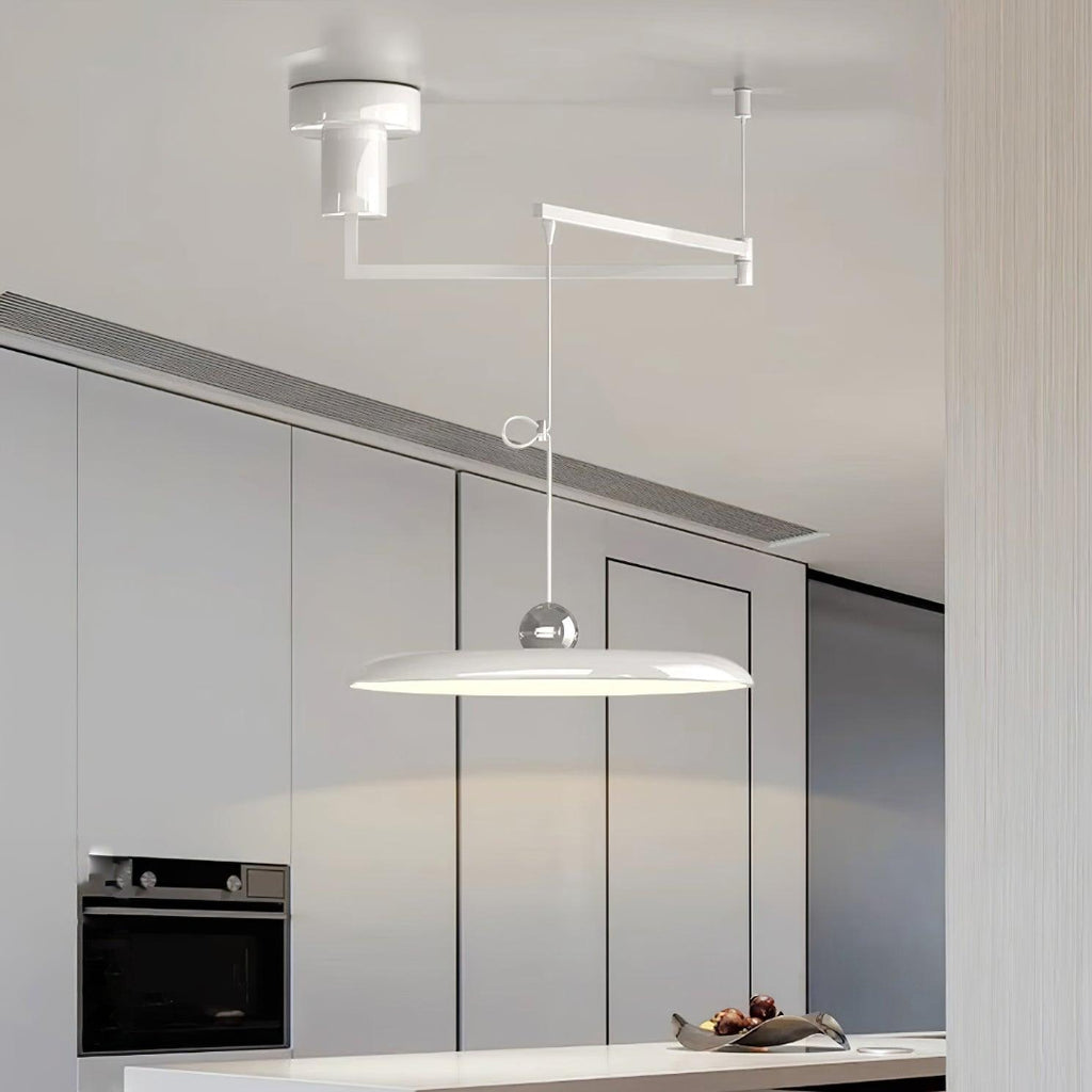 LED-pendellampa – Platt skiva med svängarm