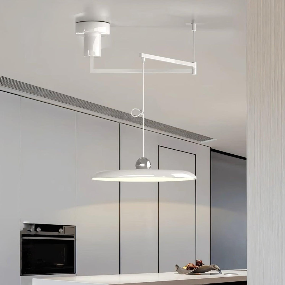 LED-pendellampa – Platt skiva med svängarm