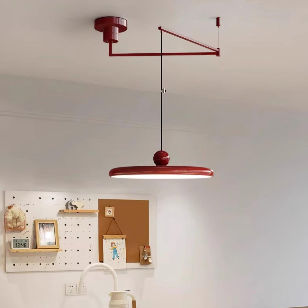LED-pendellampa – Platt skiva med svängarm