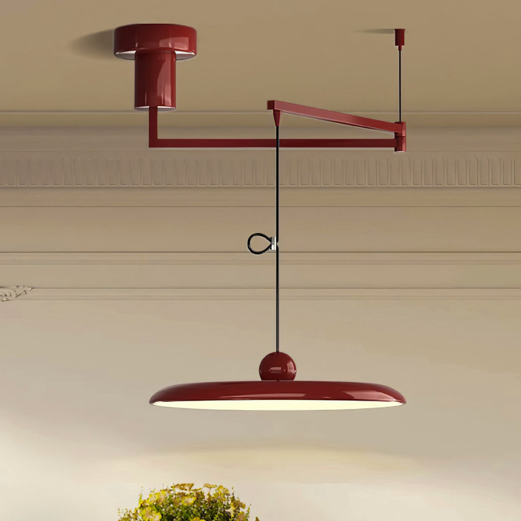 LED-pendellampa – Platt skiva med svängarm