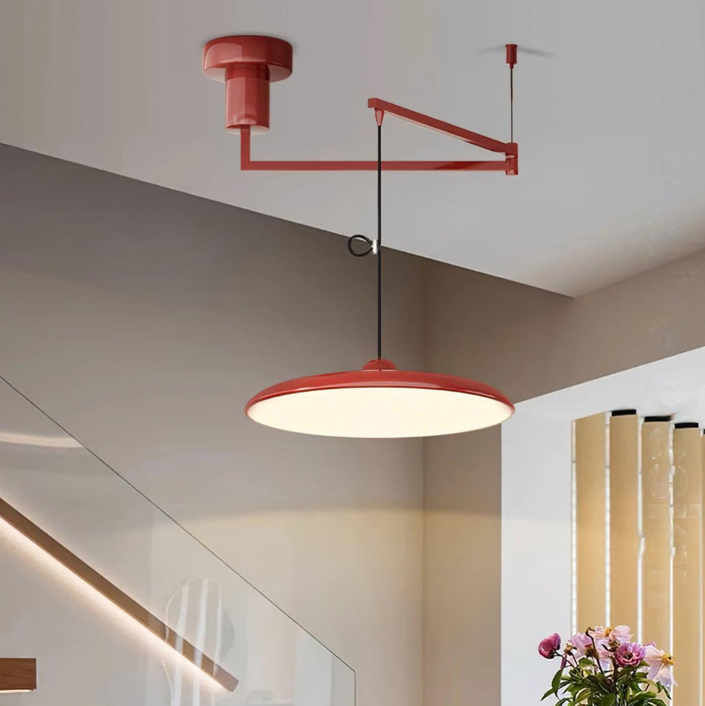 LED-pendellampa – Platt skiva med svängarm