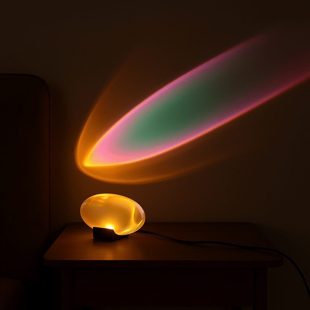 LED-projektionsbordslampa - Oval lins med metallbas