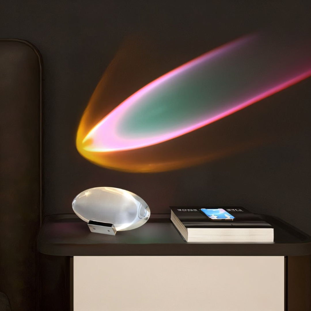 LED-projektionsbordslampa - Oval lins med metallbas