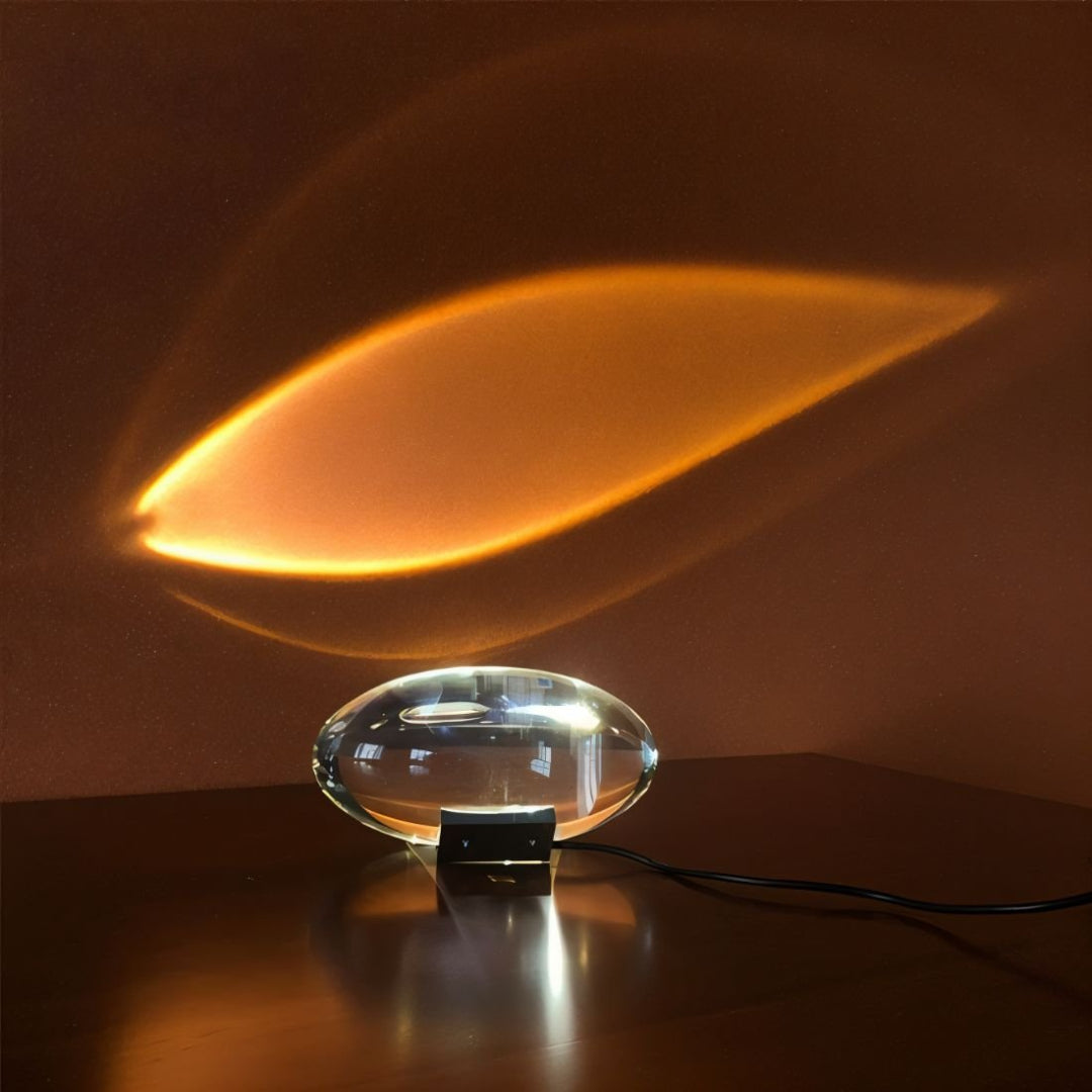 LED-projektionsbordslampa - Oval lins med metallbas