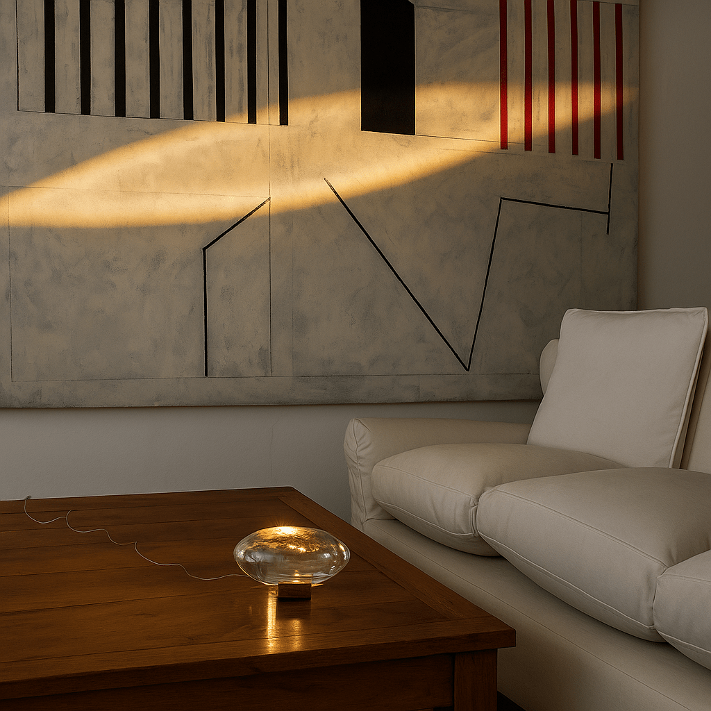 LED-projektionsbordslampa - Oval lins med metallbas