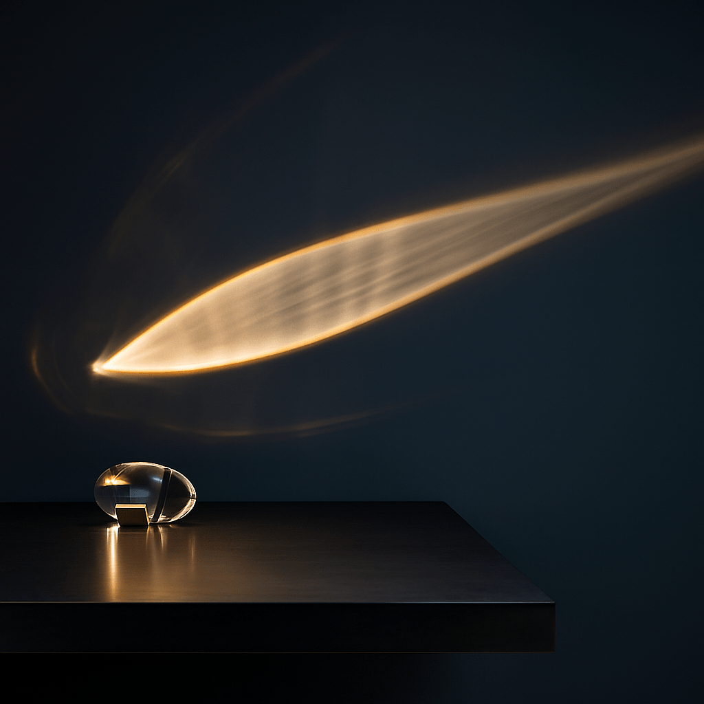 LED-projektionsbordslampa - Oval lins med metallbas
