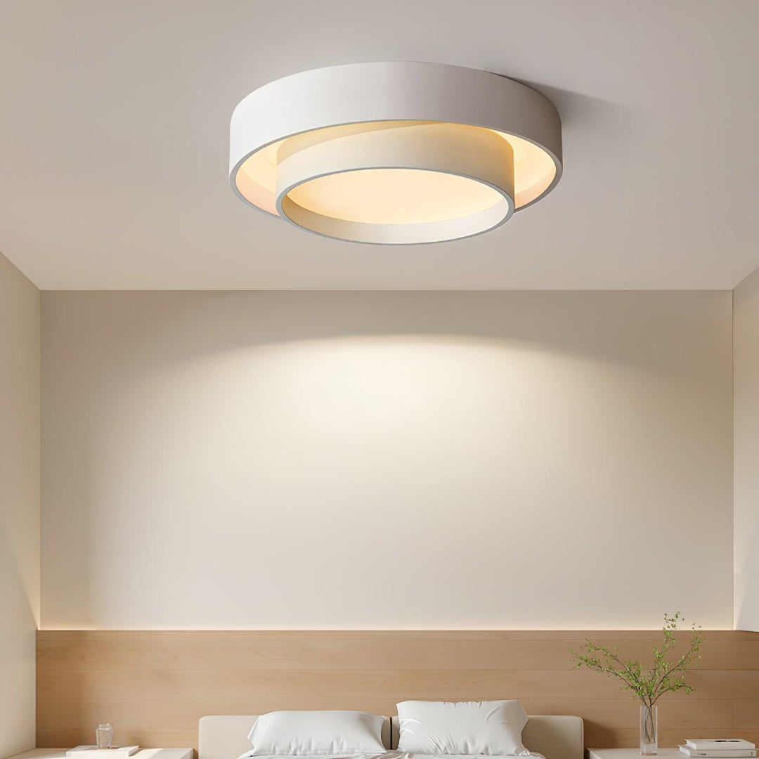 LED-taklampa – Rund dubbelringad plafond