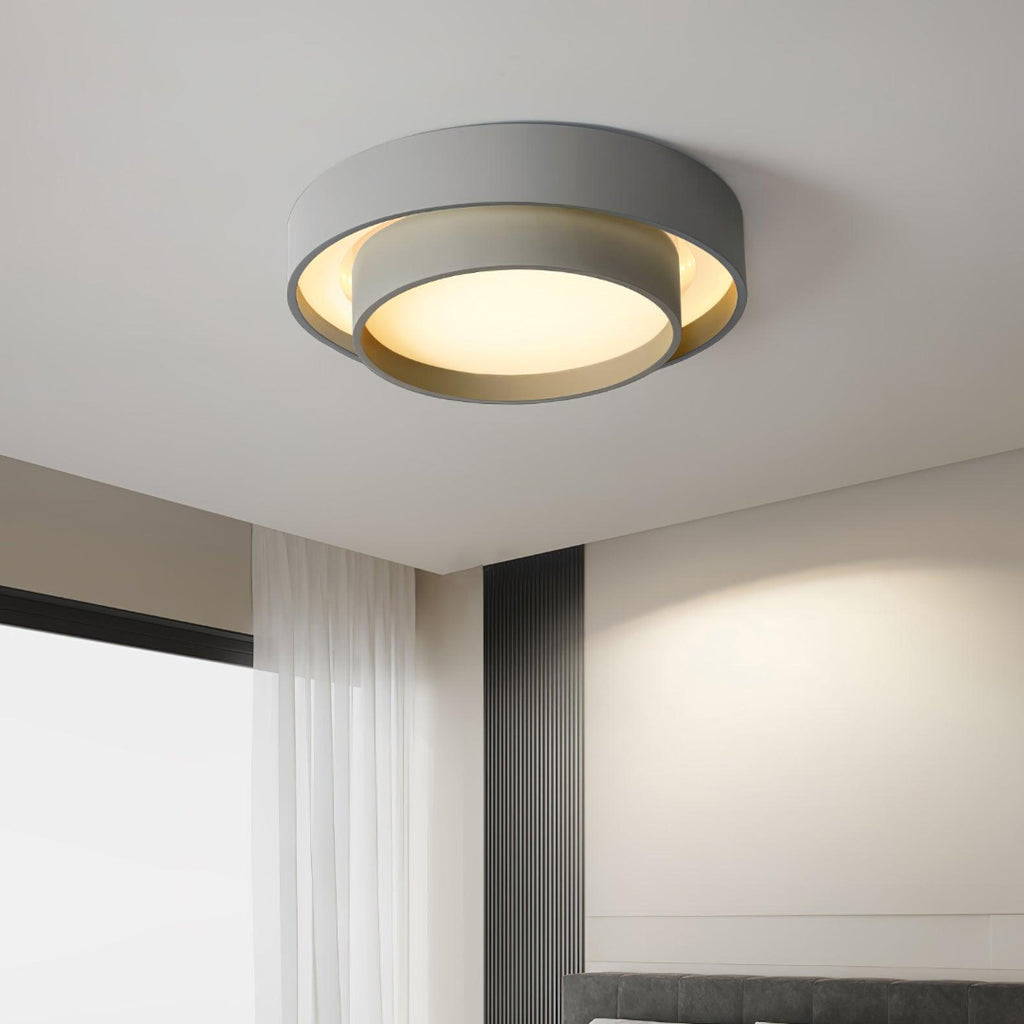 LED-taklampa – Rund dubbelringad plafond
