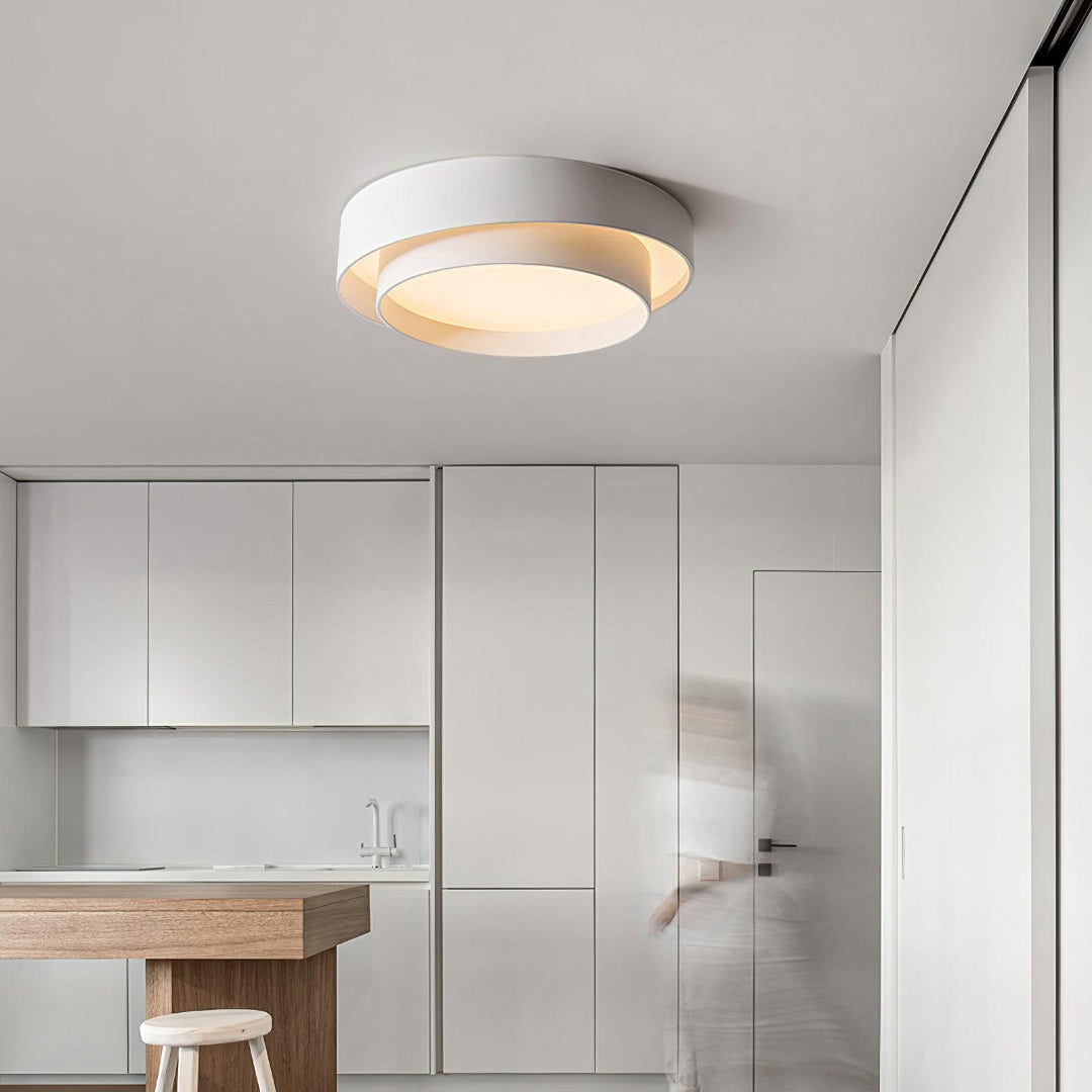 LED-taklampa – Rund dubbelringad plafond