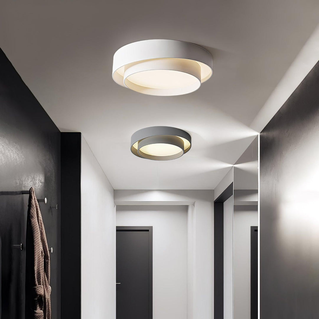 LED-taklampa – Rund dubbelringad plafond
