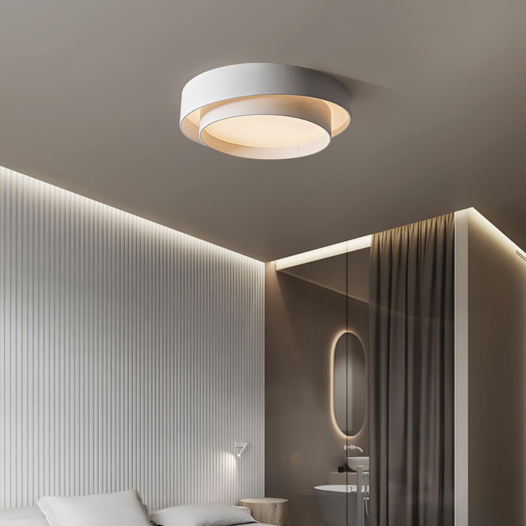 LED-taklampa – Rund dubbelringad plafond