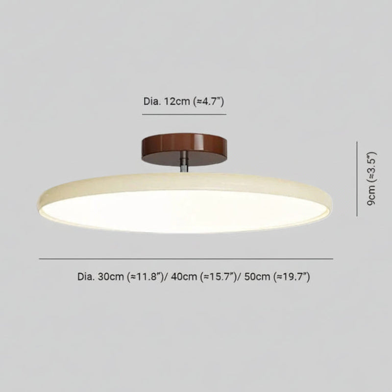 LED-taklampa – Rund skivformad semi-plafond