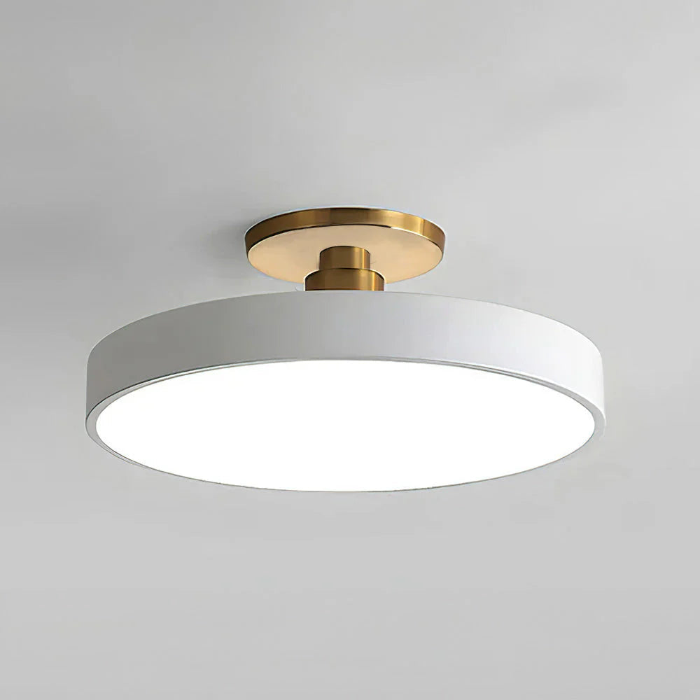 LED-taklampa för semi-infälld montering - Rund trumdesign