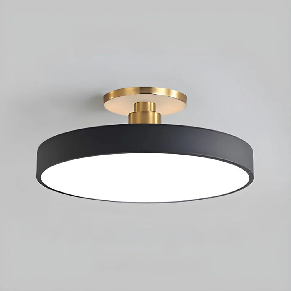 LED-taklampa för semi-infälld montering - Rund trumdesign