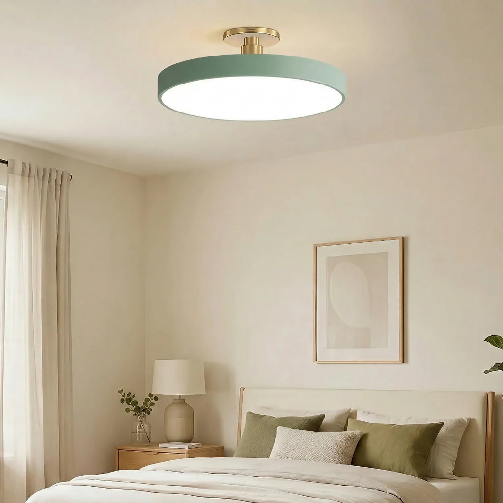 LED-taklampa för semi-infälld montering - Rund trumdesign