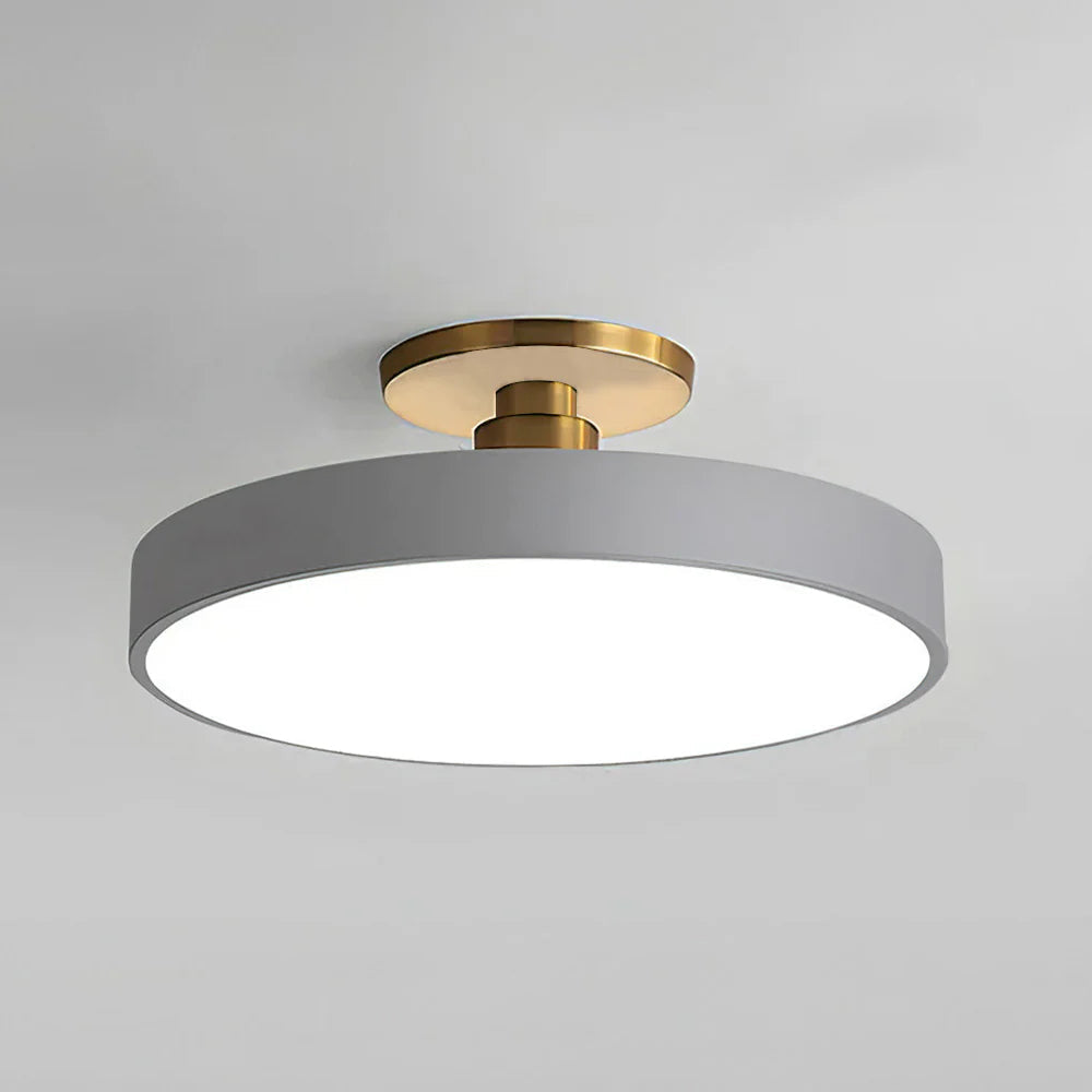 LED-taklampa för semi-infälld montering - Rund trumdesign