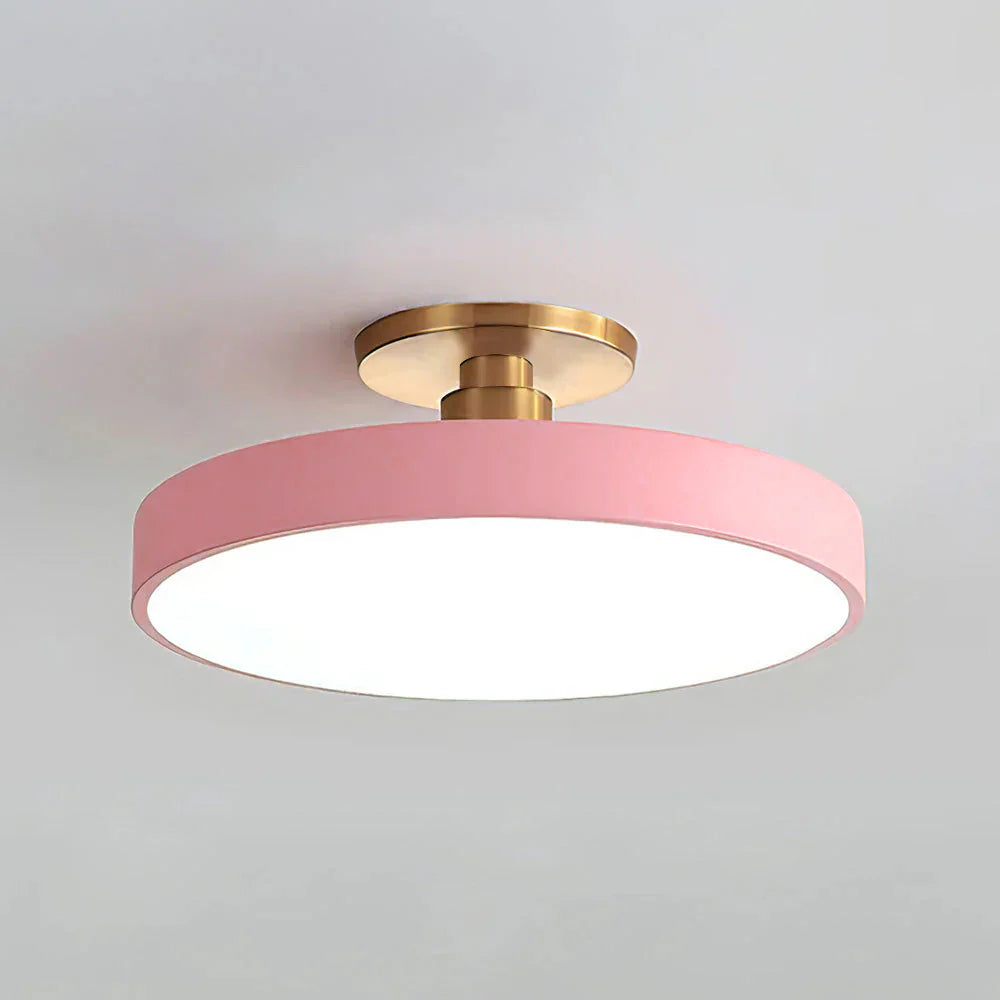 LED-taklampa för semi-infälld montering - Rund trumdesign