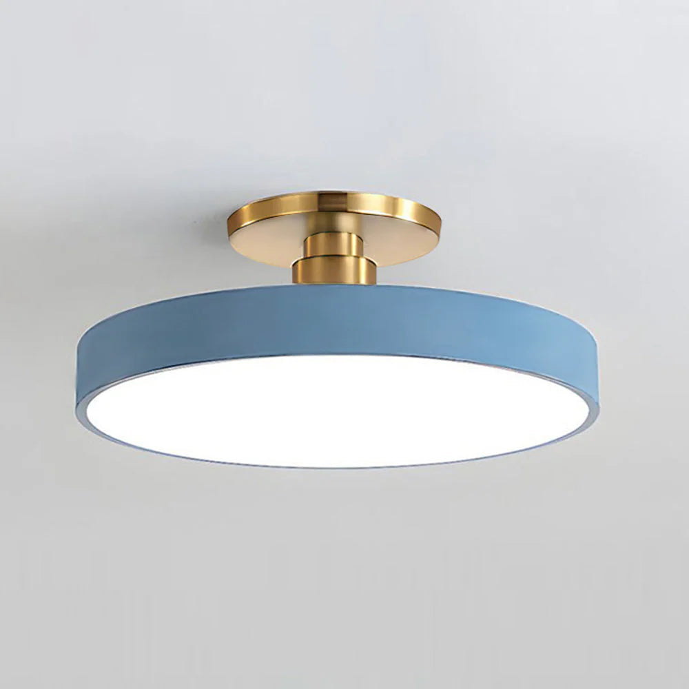 LED-taklampa för semi-infälld montering - Rund trumdesign