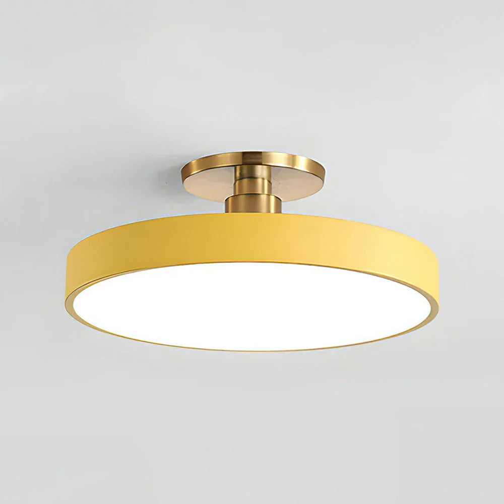 LED-taklampa för semi-infälld montering - Rund trumdesign
