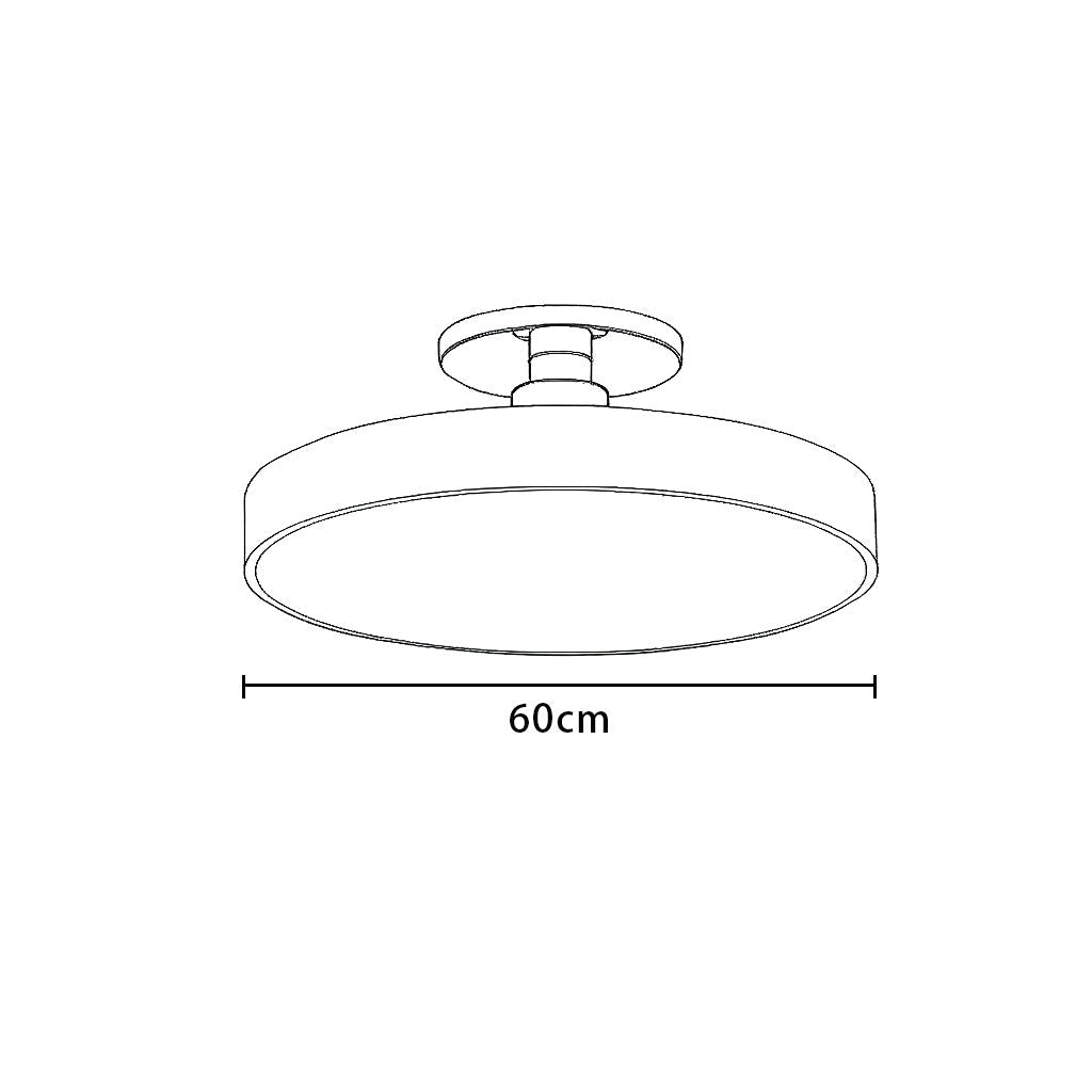 LED-taklampa för semi-infälld montering - Rund trumdesign