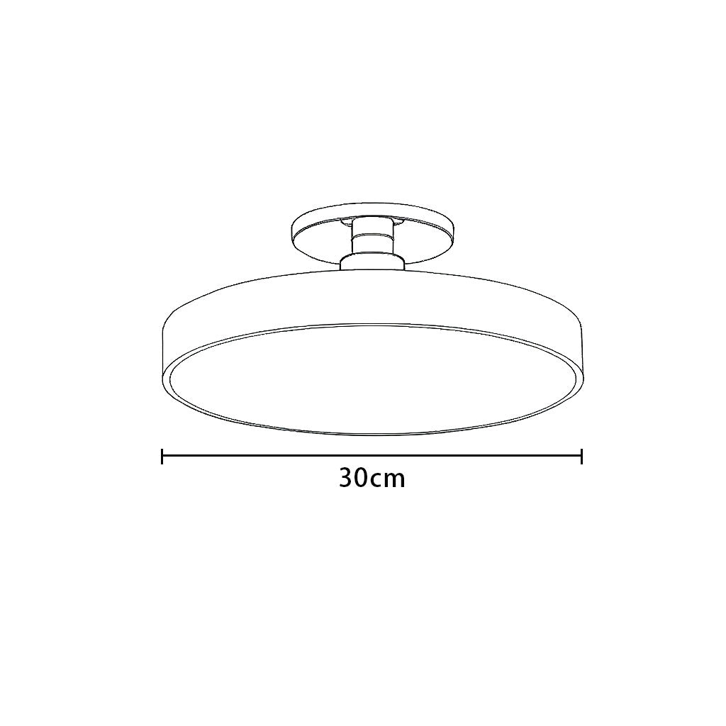 LED-taklampa för semi-infälld montering - Rund trumdesign