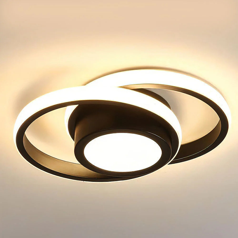 LED-taklampa för utanpåliggande montering - Design med överlappande ringar