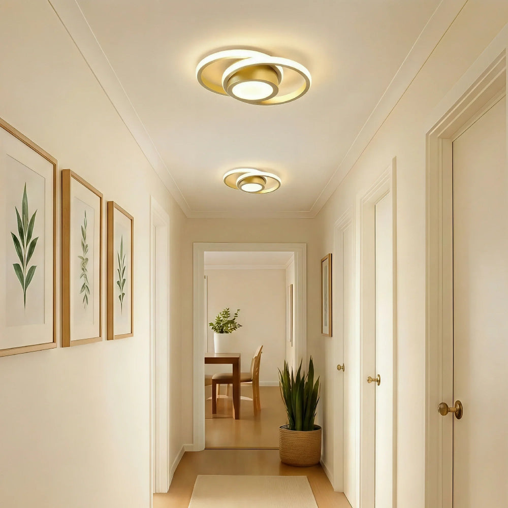 LED-taklampa för utanpåliggande montering - Design med överlappande ringar