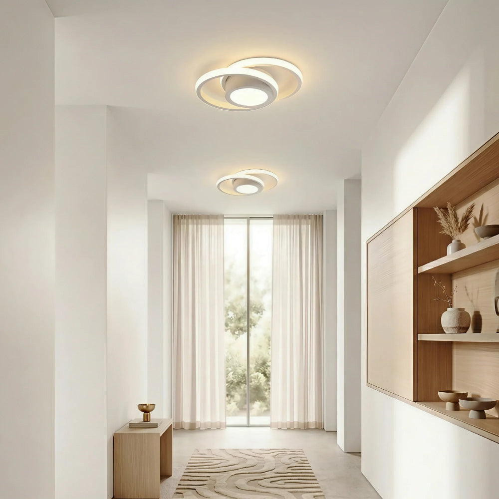 LED-taklampa för utanpåliggande montering - Design med överlappande ringar