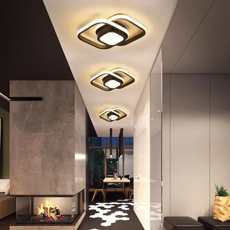 LED-taklampa för utanpåliggande montering - Design med överlappande ringar