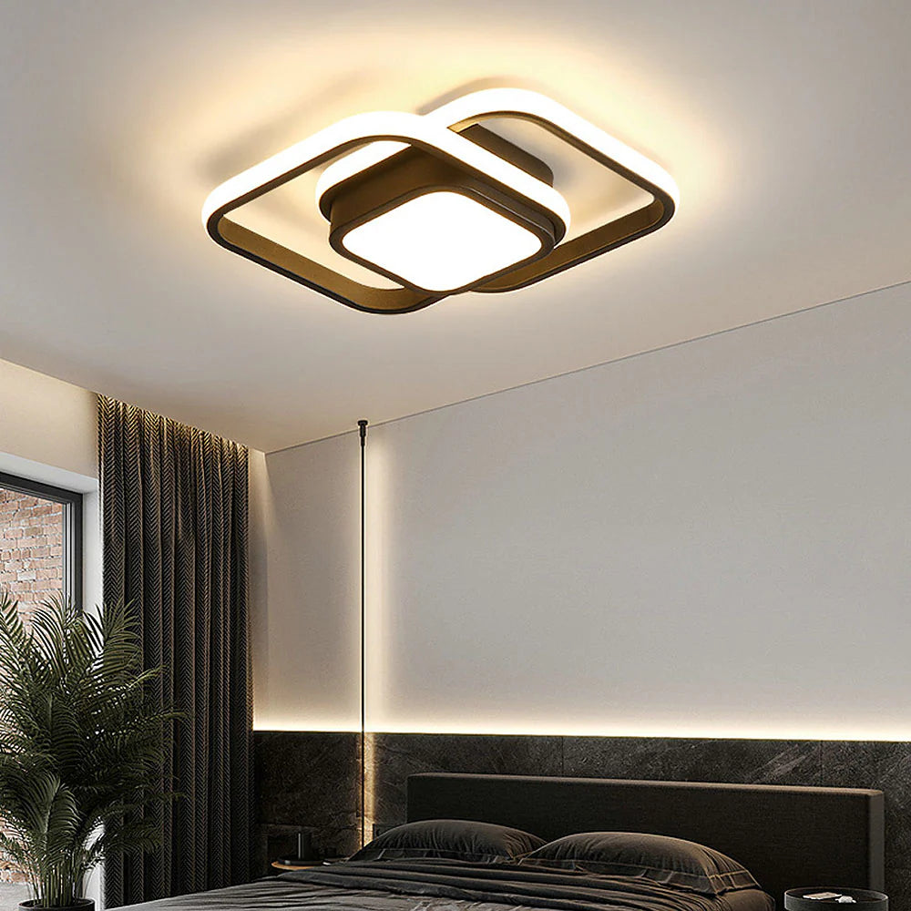 LED-taklampa för utanpåliggande montering - Design med överlappande ringar
