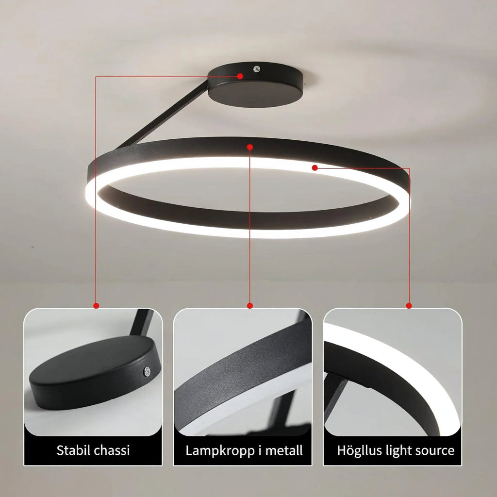LED taklampa – Ringformad semi-plafond
