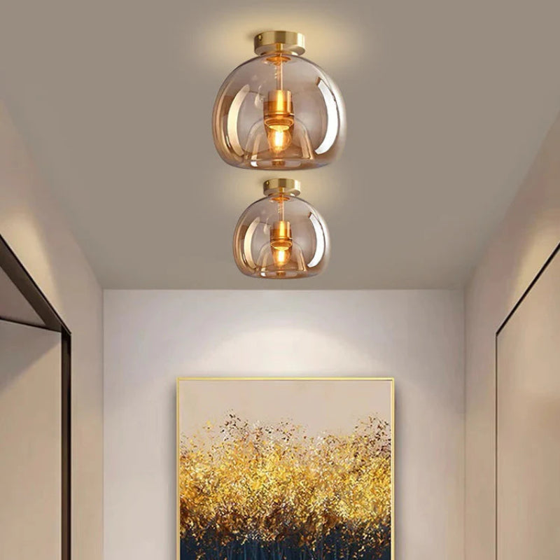 LED taklampa – Semi plafond med glaskupa