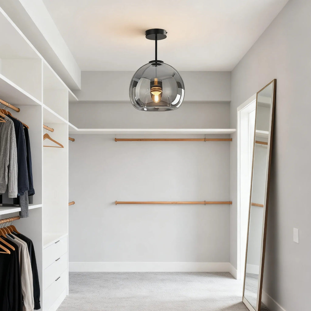 LED taklampa – Semi plafond med glaskupa