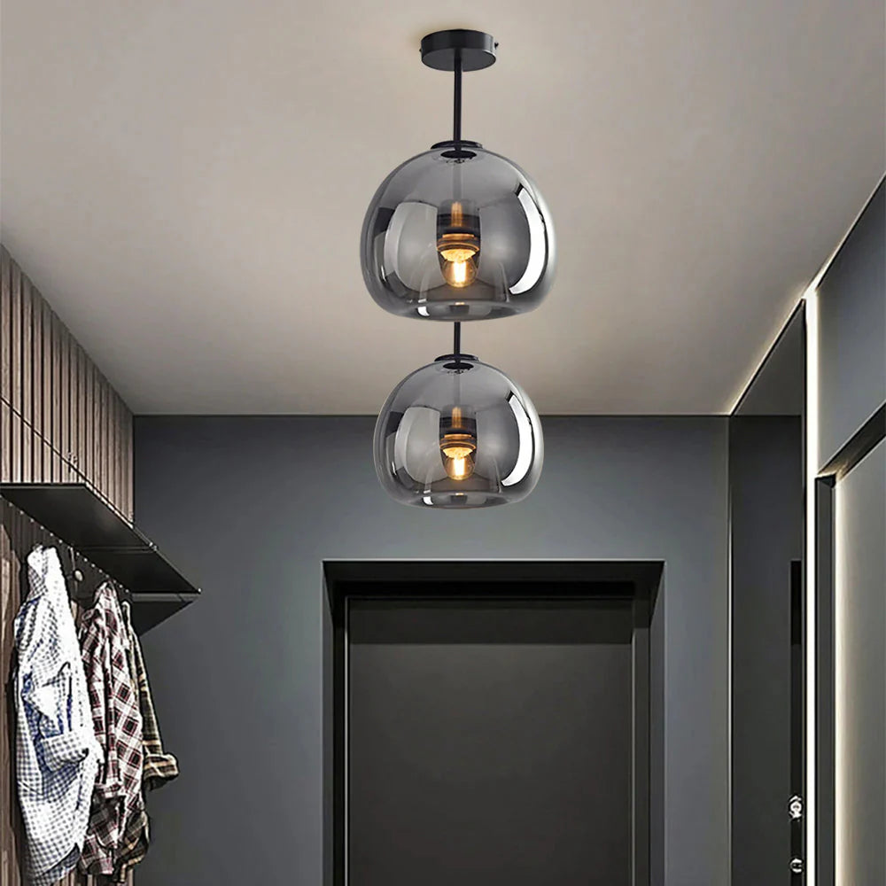 LED taklampa – Semi plafond med glaskupa