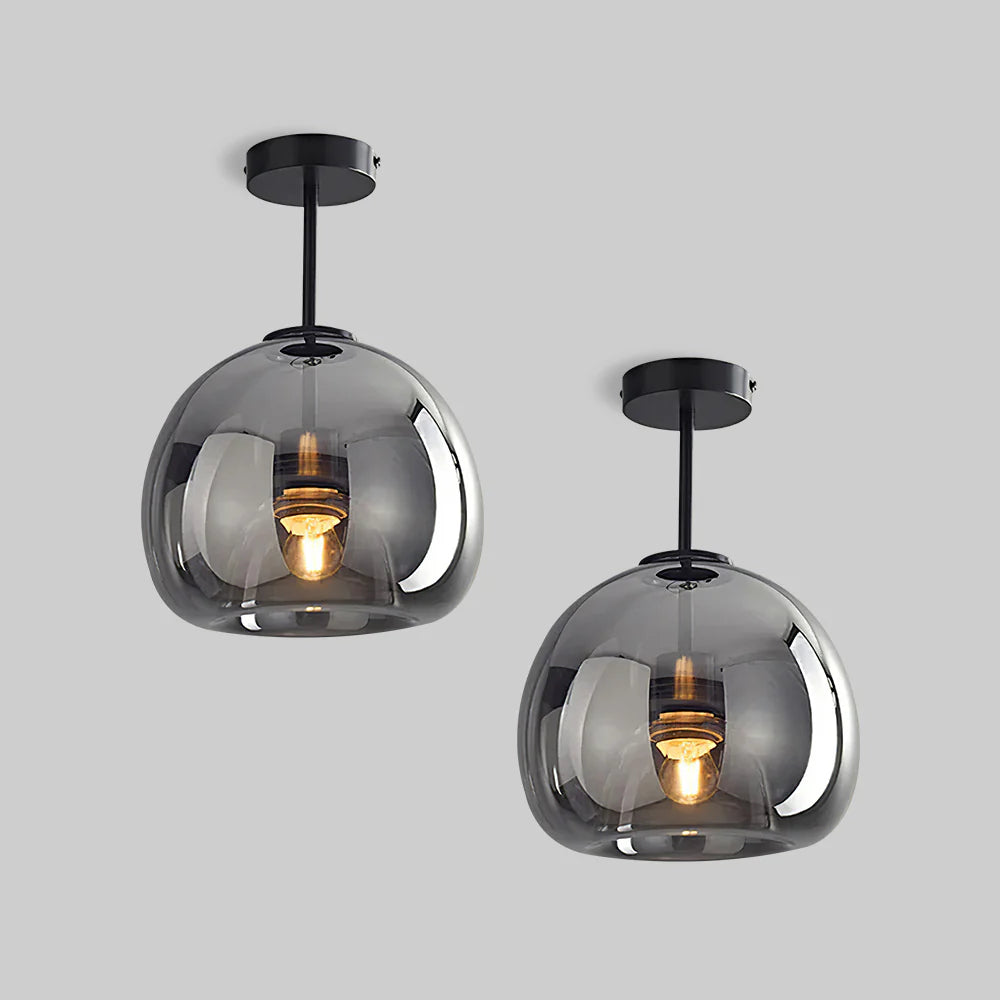 LED taklampa – Semi plafond med glaskupa