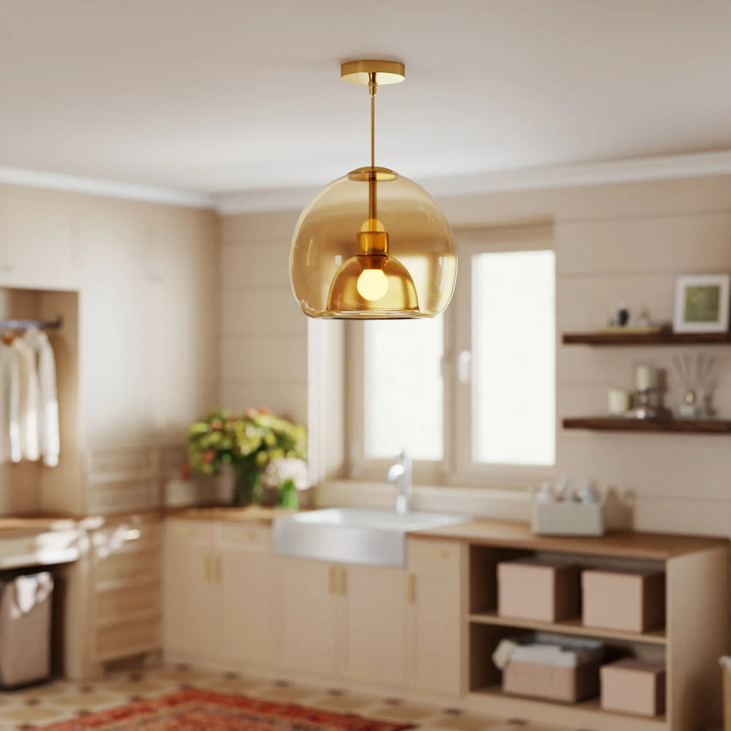 LED taklampa – Semi plafond med glaskupa